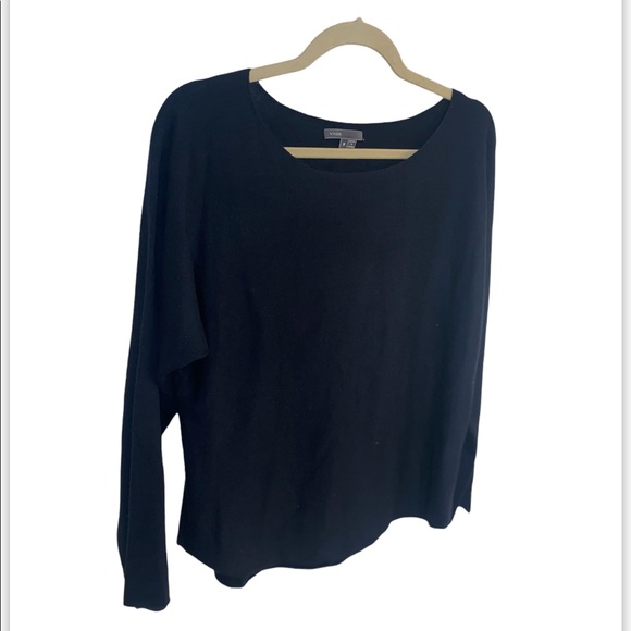 Vince Cashmere Blend Sweater Size Medium Navy Blue - Picture 2 of 4
